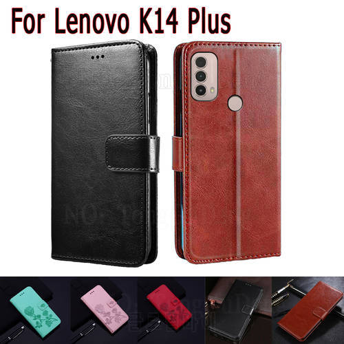 Cover For Lenovo K14 Plus Case Magnetic Card Flip Wallet Leather Protective Hoesje Etui Book For Lenovo K 14 Plus Phone Case Bag