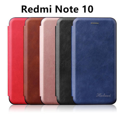 Luxury Leather Flip Case For Xiaomi Redmi Note 10 5G 10S 10 Pro On RedmiNote 10T Redmi10 2022 10A Wallet Cover