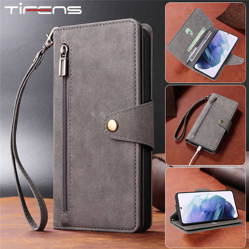 Wallet Card Slots Leather Case For Samsung Galaxy S22 S21 S20 FE S10 E S9 S8 Note 20 10 9 Ultra Plus Flip Anti-Theft Phone Cover
