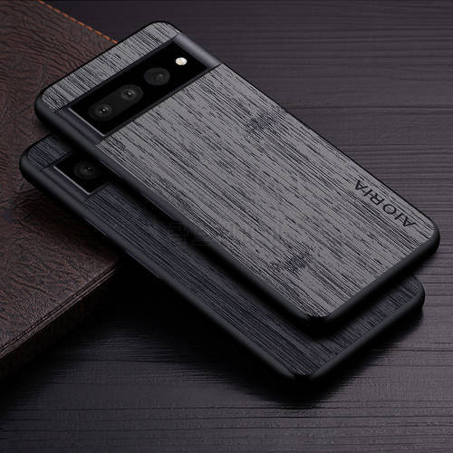 Case for Google Pixel 7 Pro funda bamboo wood pattern Leather new phone cover Luxury coque for google pixel 7 case capa