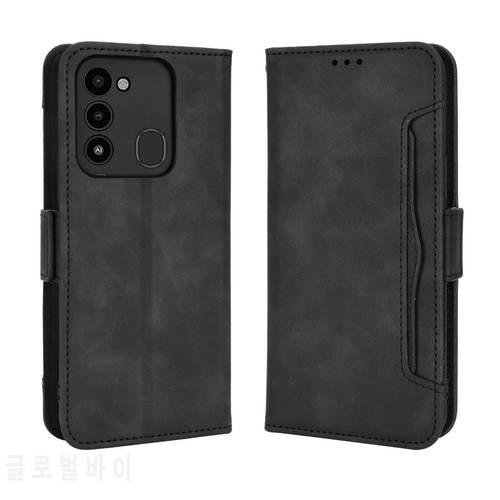 For Tecno Spark Go 2022 Case Premium Leather Wallet Leather Flip Multi-card slot Cover For Tecno SparkGo 2022 KE5 Phone Case