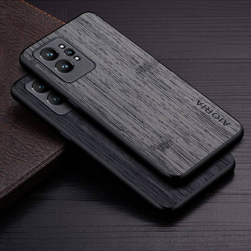 Case for Oppo Realme GT 2 Pro 5G funda bamboo wood pattern Leather phone cover Luxury coque for oppo realme gt 2 pro case capa