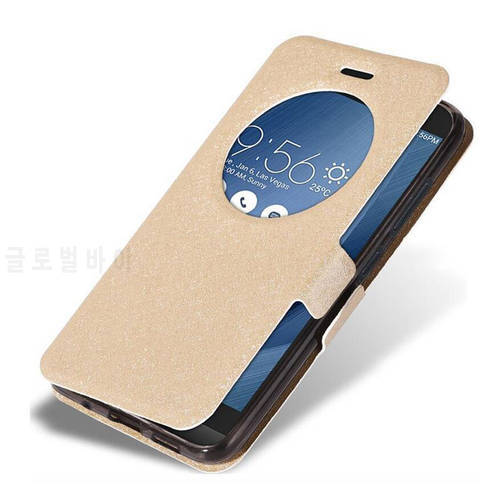 Cover for Asus Zenfone 3 ZE520KL Case PU Leather Case for Asus Zenfone 3 Deluxe ZE552KL ZS570KL Flip Window Cover & Phone Bags