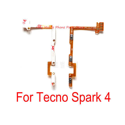 Power And Volume Flex Cable For Tecno Spark 4 Spark4 Power ON OFF Switch Volume Up Down Side Button Key Flex Cable Repair Parts