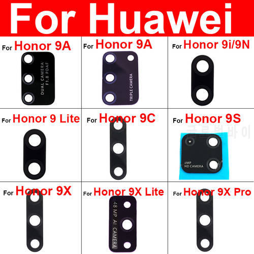 Rear Back Camera Glass Lens For Huawei Honor 9 9i 9N 9S 9C 9A 9 9X Lite Pro Camera Glass Lens Glass + Sticker Replacement Repair