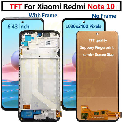 6.43&39&39Incell quality for Xiaomi Redmi Note 10 lcd for redmi note 10 M2101K7AI, M2101K7AG lcd with touch screen digitizer