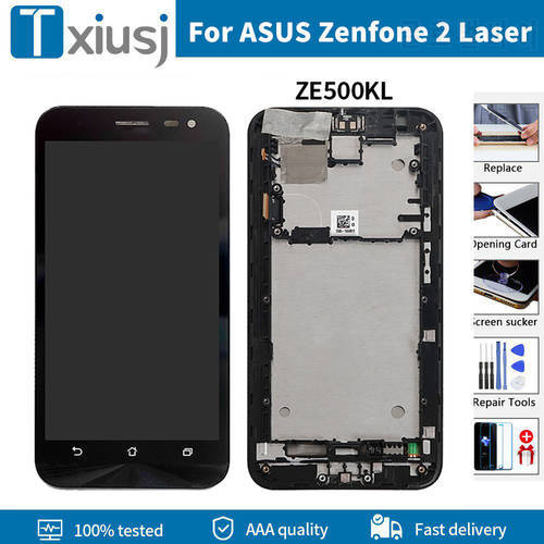 Original LCD For ASUS Zenfone 2 Laser ZE500KL LCD Display Touch Screen with Frame Digitizer Assembly For ASUS ZE500KL LCD