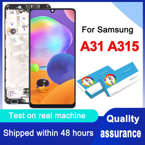 Super AMOLED For Samsung Galaxy A31 A315 LCD Display Touch Screen Digitizer Assembly For Samsung A31 Display Replacement