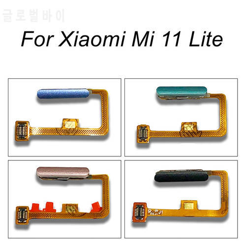 Fingerprint Sensor Flex Cable For Xiaomi Mi 11 Lite Touch ID Scanner Button Flex Cable Ribbon Replacement Repair Spare Parts