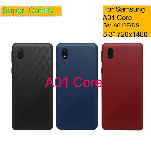10Pcs/Lot For Samsung Galaxy A01 Core A013 SM-A013F/DS Housing Back Cover Case Rear Battery Door Chassis Housing Replacement