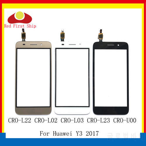 10Pcs/Lot For Huawei Y3 2017 CRO-L22 CRO-L02 CRO-L03 Touch Panel Sensor Digitizer Front Glass Outer Y5 Lite 2017 Touch Screen