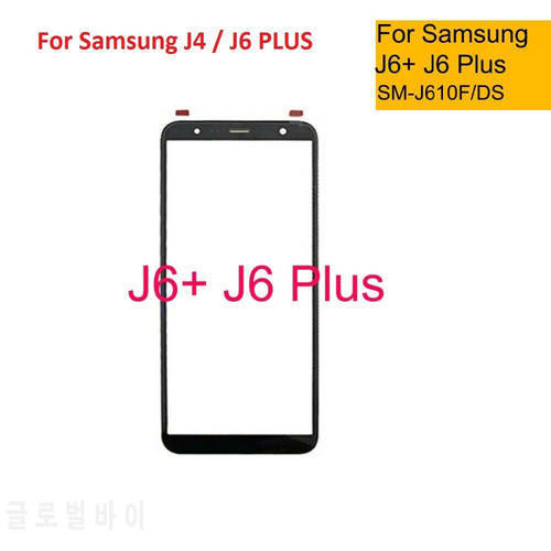 10Pcs/Lot For Samsung Galaxy J4 Core J410 Plus J415 J6 Plus J610 Touch Screen Panel Glass Lens Front Outer LCD With OCA Hollow