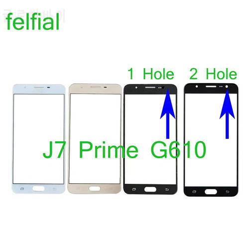 10Pcs/Lot For Samsung Galaxy J7 Prime G610 On7 2016 G6100 Touch Screen Front Panel Glass Lens Outer LCD With OCA Hollow Glue
