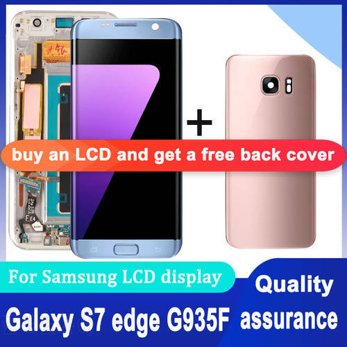 5.5&39&39 Burn Shadow Super AMOLED For Samsung Galaxy S7 edge G935F SM-G935F LCD Display With Frame Touch Screen Digitizer Assembly