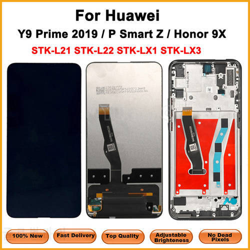 For Huawei P Smart Z STK-LX1 Display For Huawei Y9 Prime 2019 LCD Display With Touch Screen Assembly LCD For Huawei Honor 9X LCD