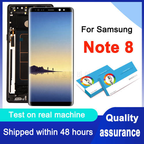 With Burn-Shadow 6.3&39&39 Super AMOLED For Samsung Galaxy Note 8 LCD Display Touch Screen Digitizer Assembly N9500 N950F LCD