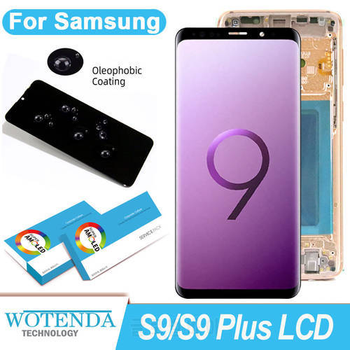 100% Original Super AMOLED Display for SAMSUNG Galaxy S9 LCD Display Touch Screen Digitizer S9 Plus G960 G965 Repair Parts