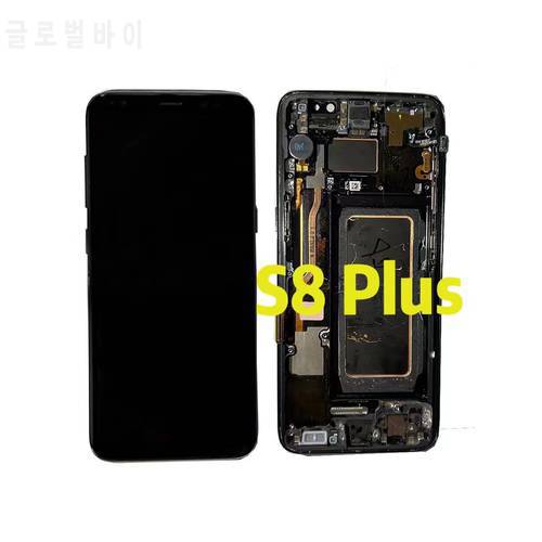 100% Original Amoled Display with frame For SAMSUNG Galaxy S8 Plus lcd G955F G955U G955N G955FD LCD Touch Screen Repair parts