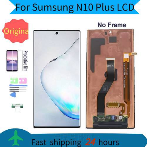 Original AMOLED lcd For Samsung Galaxy note10 plus N975 N975F Lcd Display Touch Screen Digitizer Assembly For N8+ Repair Parts