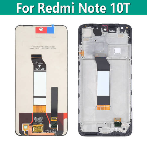 Original For Redmi Note 10T 5G LCD Display Touch Screen Digitizer Assembly With Frame M2103K19Y M2103K19I