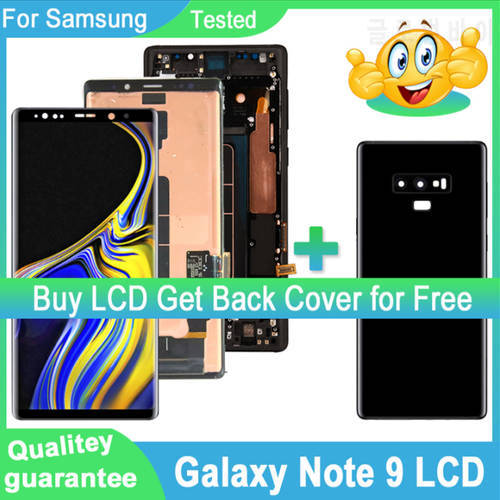 For Samsung Galaxy Note 9 LCD Display Touch Screen Digitizer Assembly Repair Part For Samsung Galaxy Note9 N960F with Back Cover