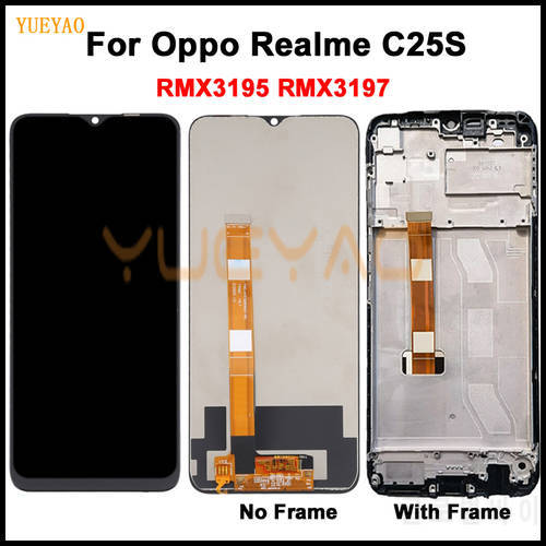 LCD Display For OPPO Realme C25S LCD Dispaly Touch Digitizer Screen Assembly For Realme C25S RMX3195 RMX3197 Display