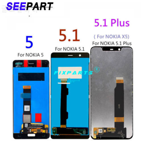 For Nokia 5.1 LCD Display Touch Screen Digitizer TA 1024 1027 1044 1053 1008 1030 1109 For Nokia 5 5.1 Plus LCD X5 Screen