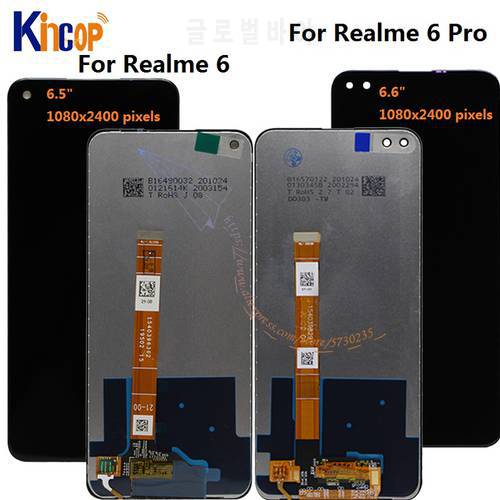 for Realme 6 lcd RMX2001 LCD with frame Display Digitizer Touch Screen Replacement for OPPO Realme 6 Pro lcd RMX2061, RMX2063