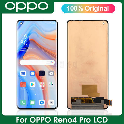 Original For Oppo Reno4 Pro CPH2109 LCD Display Replacement, For Reno 4Pro 5G PDNM00 CPH2089 LCD Touch Screen Digitizer Assembly