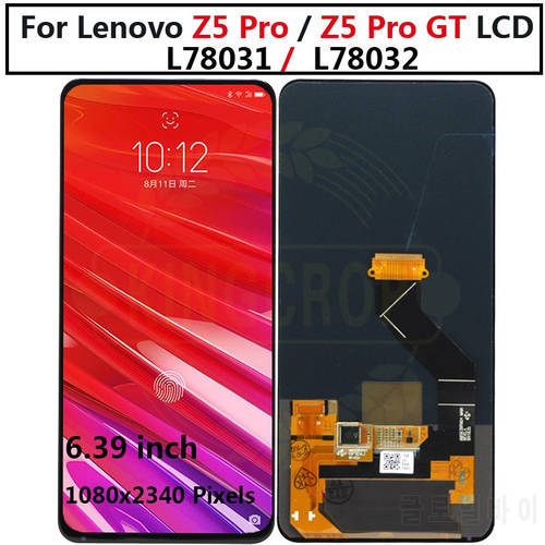 AMOLED For Lenovo Z5 Pro GT L78032 LCD Display Touch Panel Screen Assembly For Lenovo Z5 Pro L78031 display For Lenovo Z5Pro LCD