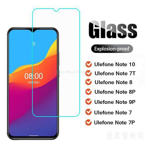 2-1PC Tempered Glass for Ulefone Note 10 8P 9P 7P Note 7T Screen Protector Protective Glass on Ulefone Note10 Pelicula De Vidrio