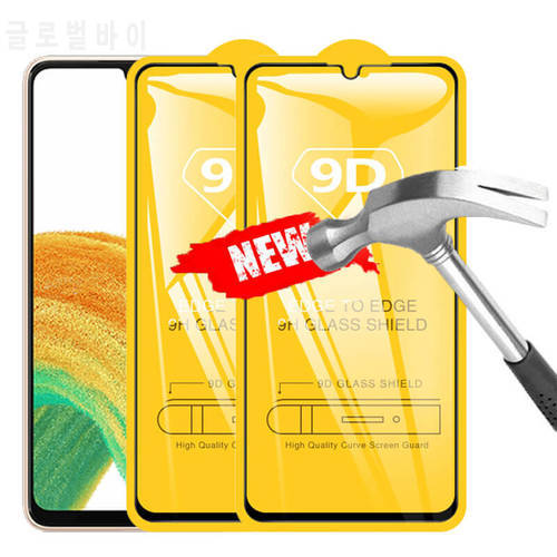9D Full Glue For Samsung A33 Protective Glass For Samsung A13 A23 A03 A33 Screen Protectors Phone Cover 3D On Sansung A 33 Glass