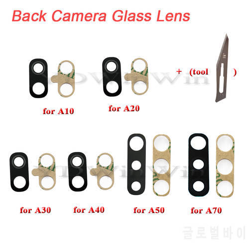 10pcs Rear Back Camera Glass Lens For Samsung A10 A20 A30 A40 A50 A70 Glass Cover with Sticker Adhesive Repair Tools