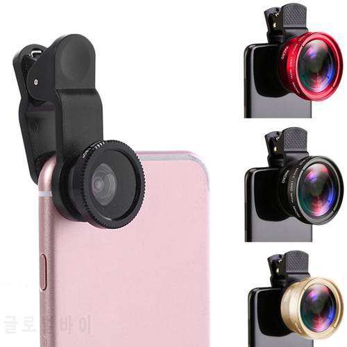 3 in 1 Wide Angle Macro Fisheye Phone Lens Kit Multifunctional Practical Ultra-portable Durable for iPhone Samsung Huawei Xiaomi