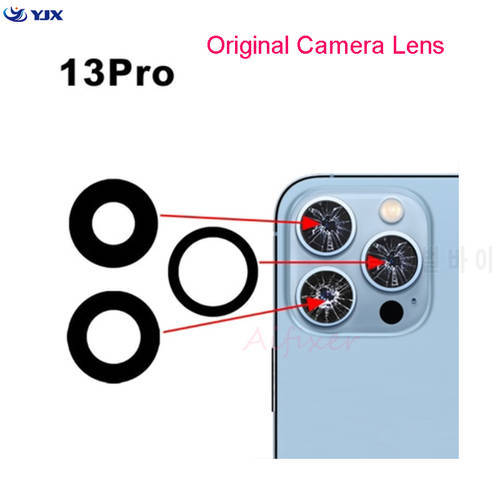 10pcs Original Back Camera Glass Lens for iPhone 13mini 13 13 Pro Max Rear Camera Cover + 3M Sticker Adhesive Replacement