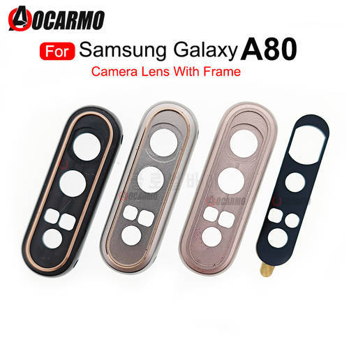 Rear Camera Glass Lens With Frame Holder For Samsung Galaxy A80 805F Replacement Parts