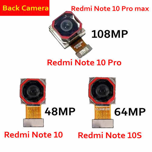 Original Front Back Camera For Xiaomi Redmi Note 10 Pro 10S S Rear Small Backside Selfie Frontal Camera Module Flex Spare Parts