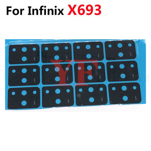 10PCS For Infinix Note 10 X693 Rear Back Camera Glass Lens Cover With Glue Sticker Repair Parts