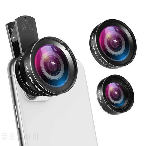 2 in 1 HD Mobile Phone Camera Wide Angle Lens Telescope Macro Lens for Iphone 11 Pro Samsung Xiaomi Lente Para Celular