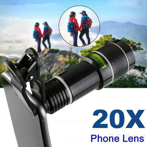 20x Zoom HD Universal Smartphone Optical Camera Telephoto Clip Telescope Lens