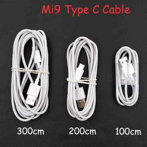 For Xiaomi Mi 9 Original Type C Cable 1M/2M/3M 3A Usb C Fast Charging Data Wire For Mi 10 9SE CC9 Redmi K30 K20 Pro Note 10 Lite