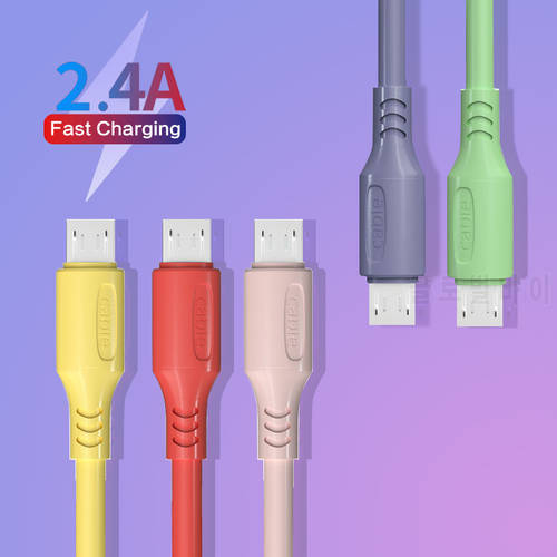 2.4A Micro USB Cable Fast Charging For Samsung Xiaomi Redmi Note 5 Pro Liquid Silicone Android Mobile Phone Accessoires Cables