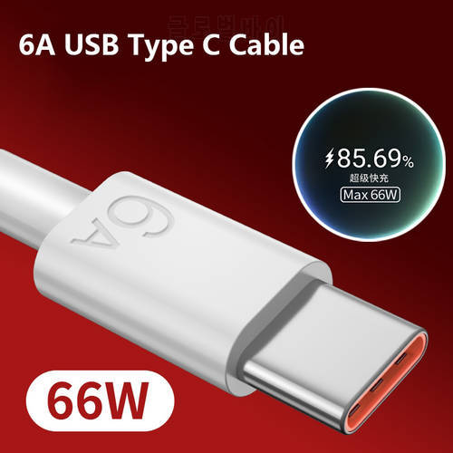 66W 65W 6A Super Fast Charger Cable Quick USB Type C Charging Data Cord For Huawei Mate 40 30 20 10 Pro P30 P40 P20 Honor 30 V10
