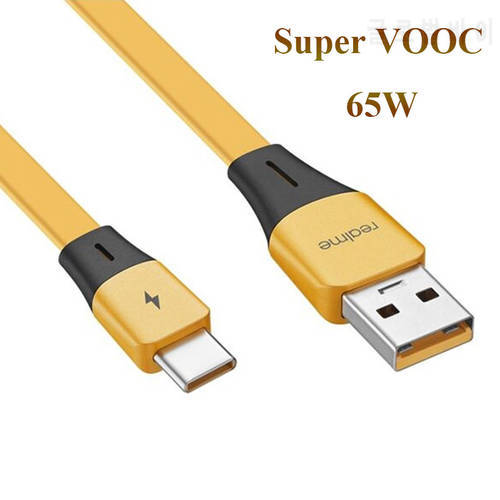 65W 50W 30W Super VOOC USB C Cable Fast Charging Type-C Cord For Oppo Realme GT 8 X50 X3 X5 Pro X50m X50t V5 C3 Quick Charge 3.0