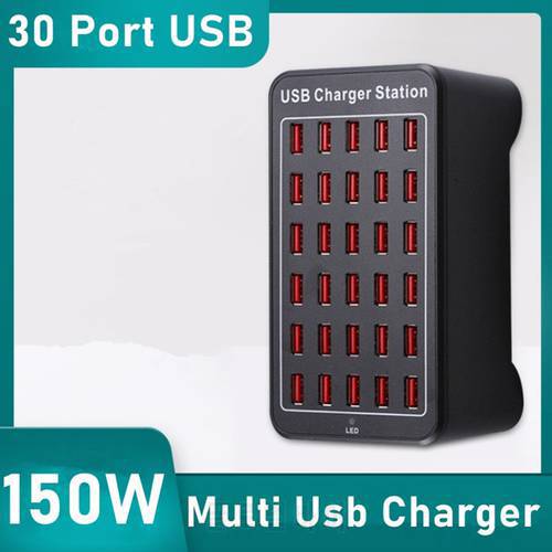 150W Multi USB Charger 30 Port USB Fast Charging Station Universal Carregador Portatil For Iphone 13 Samsung Xiaomi Ipad Tablet