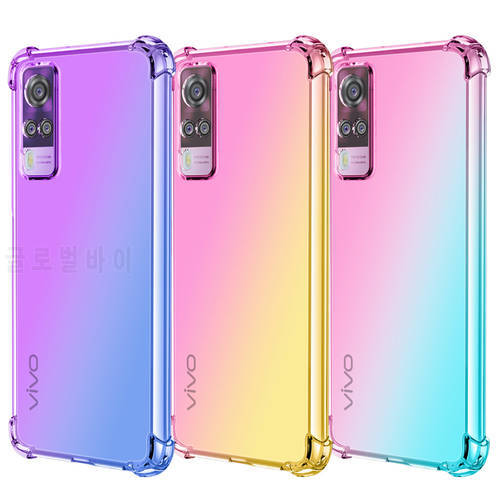 Shockproof Silicone TPU Phone Case For Vivo Y31 Y51 Y53S Y72 Y21 Y21S Y33S Y20 Y20S Y30 Y70 Y11S Y12S Y91C iQOO Z1 Z3 Cover Case