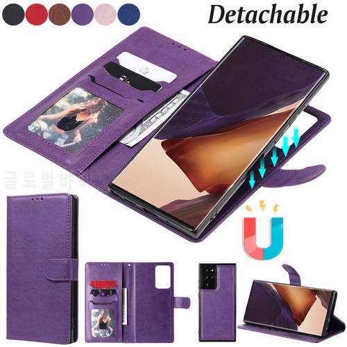 Retro Magnetic Leather Phone Case For Samsung Galaxy Note 20 Ultra 10 9 8 S22 Plus S21 S20 S10 S9 S8 S7 Wallet Card Cover Coque