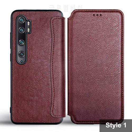 Case for Xiaomi mi Note 10 pro mi 8 9 SE 9T 10T 11 mix 3 2S A1 A2 A3 lite pro High Grade PU leather cover No magnet funda case