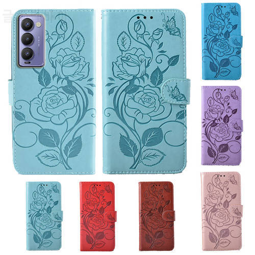 For Tecno Camon 18 18P 18T 3D Flower Flip Leather Wallet Phone Case For Tecno Camon 18 Premier Phone cover with card slot
