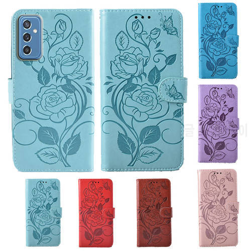 Fashion 3D Flower Flip Leather Wallet Phone Case For Samsung Galaxy A04s A13 M13 M23 M52 5G Stand function Phone cover card slot